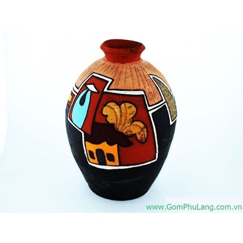 Bình hoa gốm phù lãng BH41