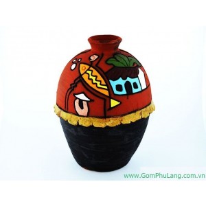 Bình hoa gốm phù lãng BH49