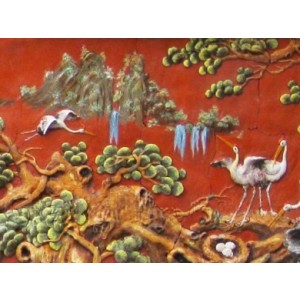Tranh sơn thuỷ - ST11, tranh gốm phù lãng